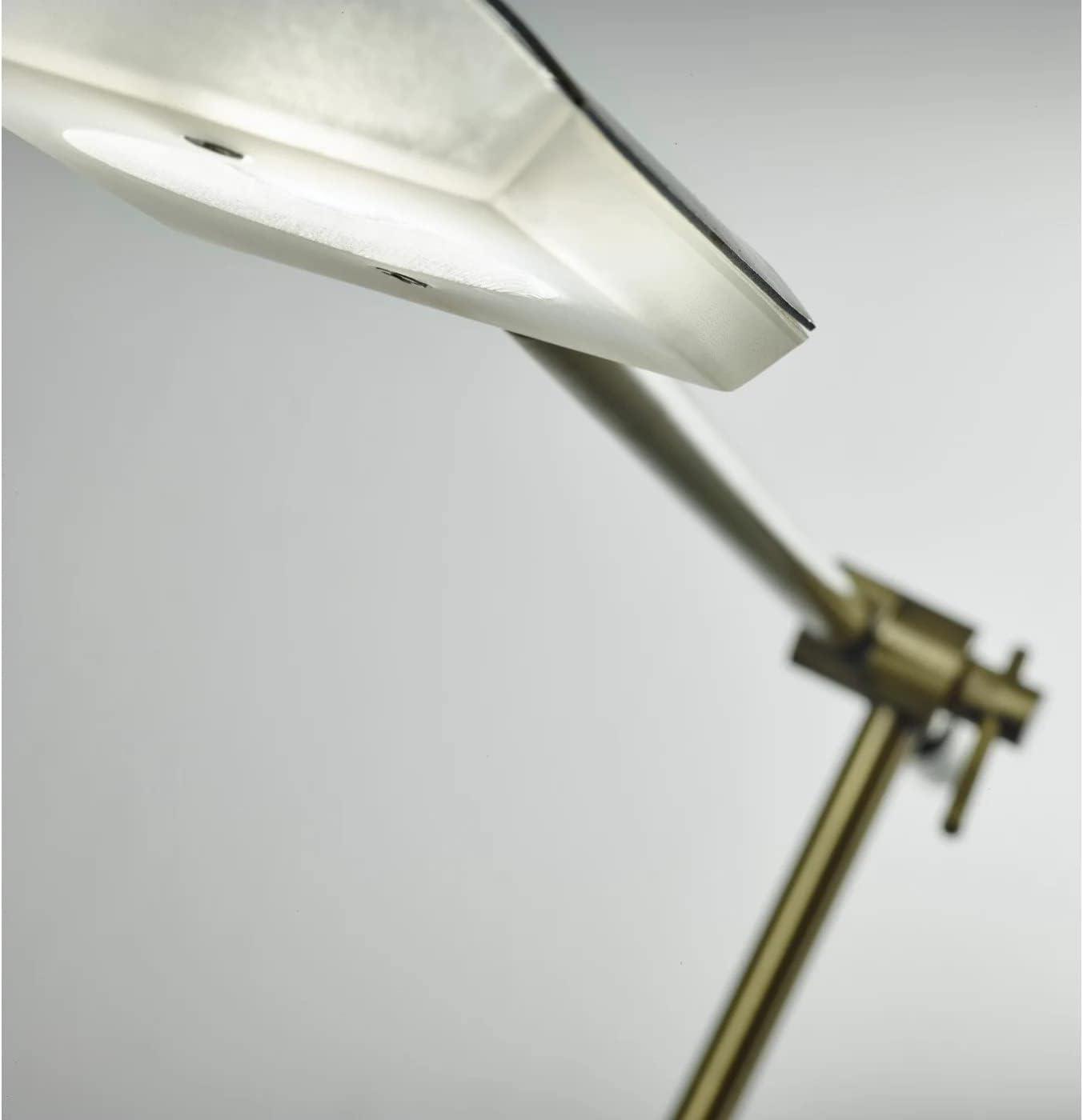 LED Vera Floor Lamp Antique Brass with Marble Base & Touch Dimmer Includes LED Bulb - Adesso