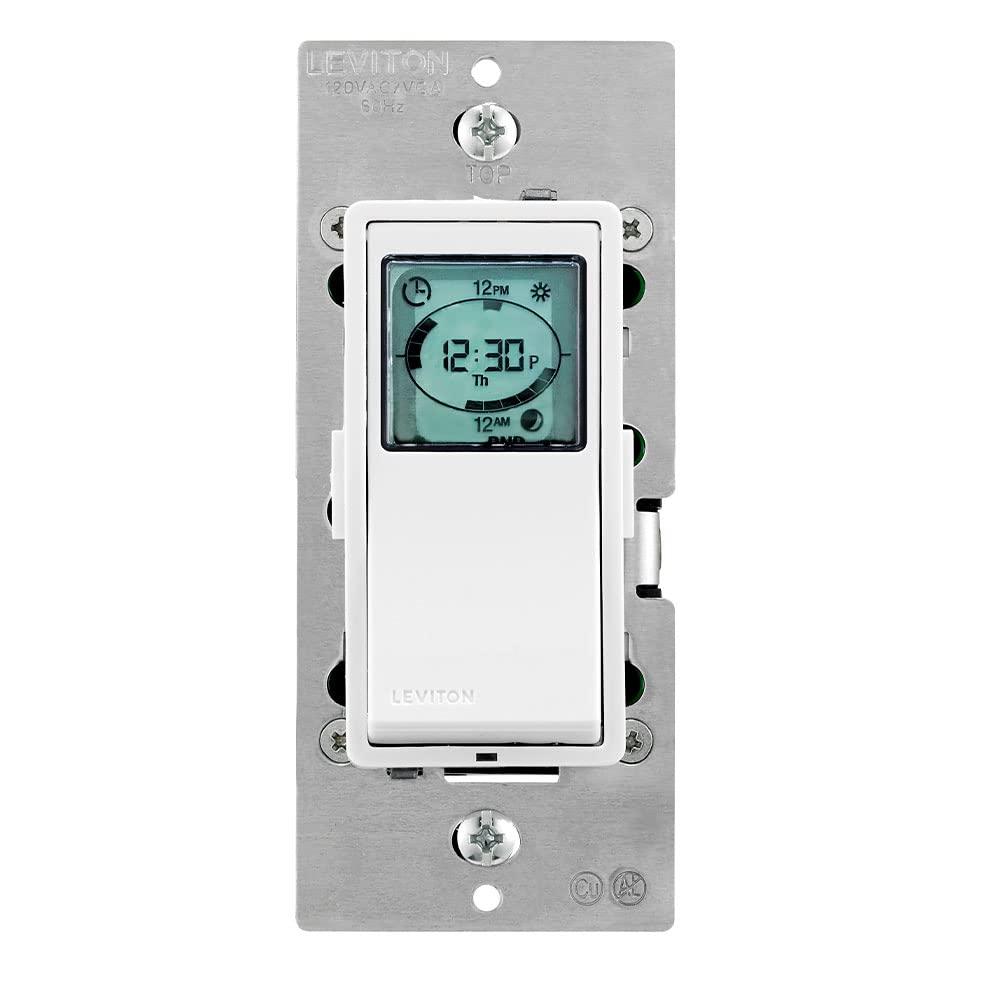 Leviton VPT24-1PZ Vizia+ Decora 24 Hour Astronomical Timer - White, Ivory, Light Almond (Pkg of 5)