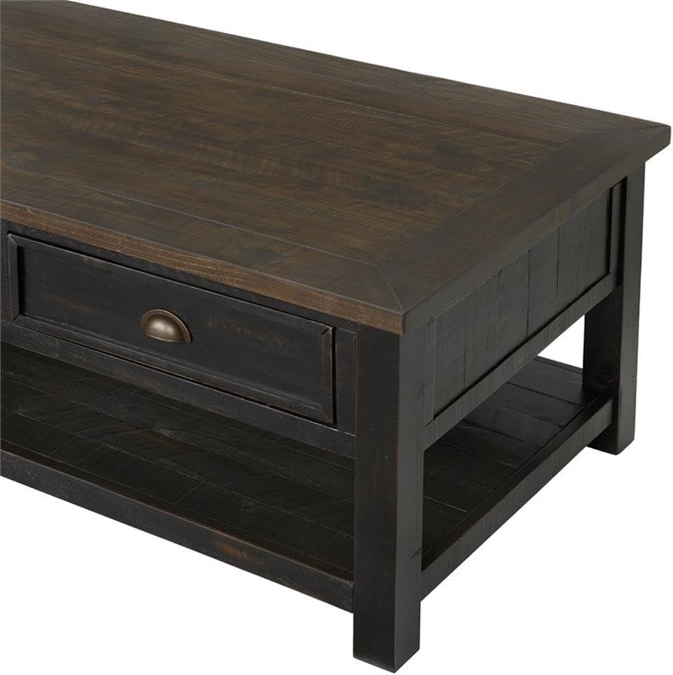 Martin Svensson Home Monterey 50" Coffee Table, Black and Brown