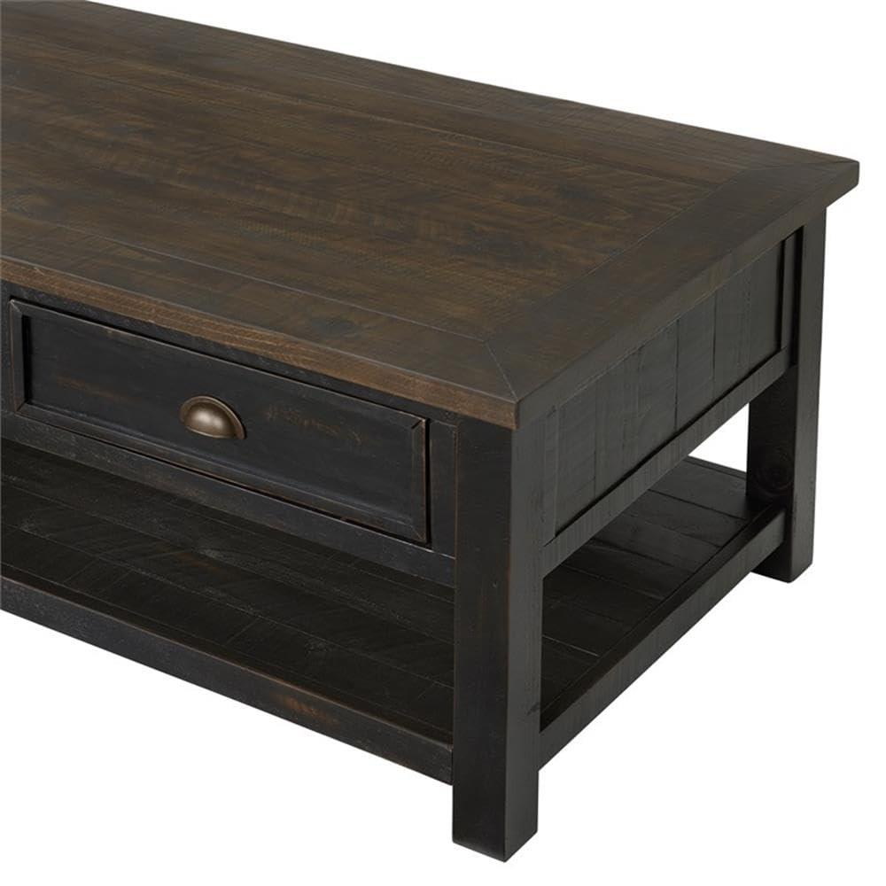 Martin Svensson Home Monterey 50" Coffee Table, Black and Brown