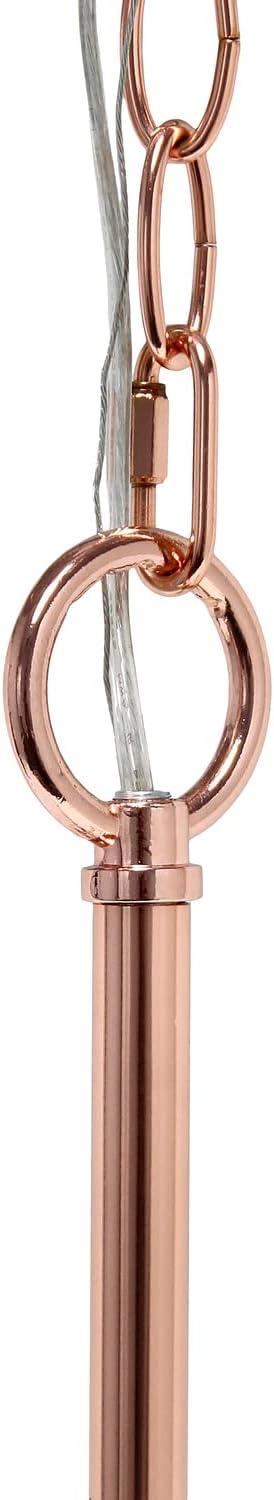 Elegant 18" Rose Gold Orb Pendant with Adjustable 3-Light Feature