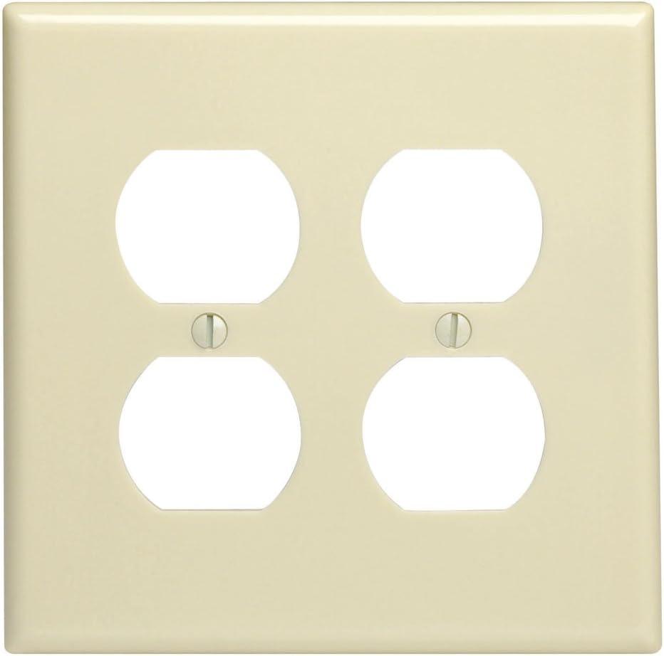 Leviton Ivory 2 gang Thermoset Plastic Duplex Wall Plate 1 pk MODEL No. 
001-86116