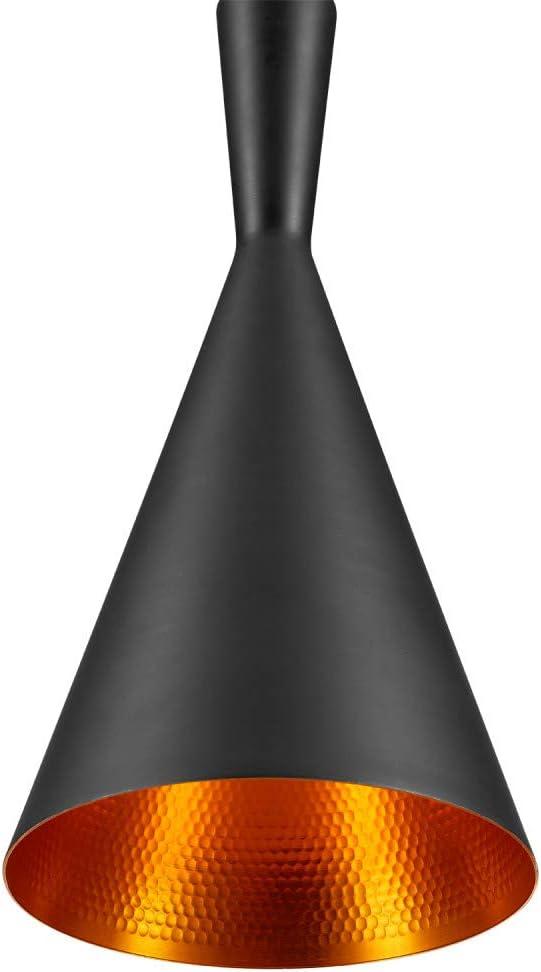 Globe Electric Mira 1-Light Matte Black & Gold Hourglass Pendant, 63873