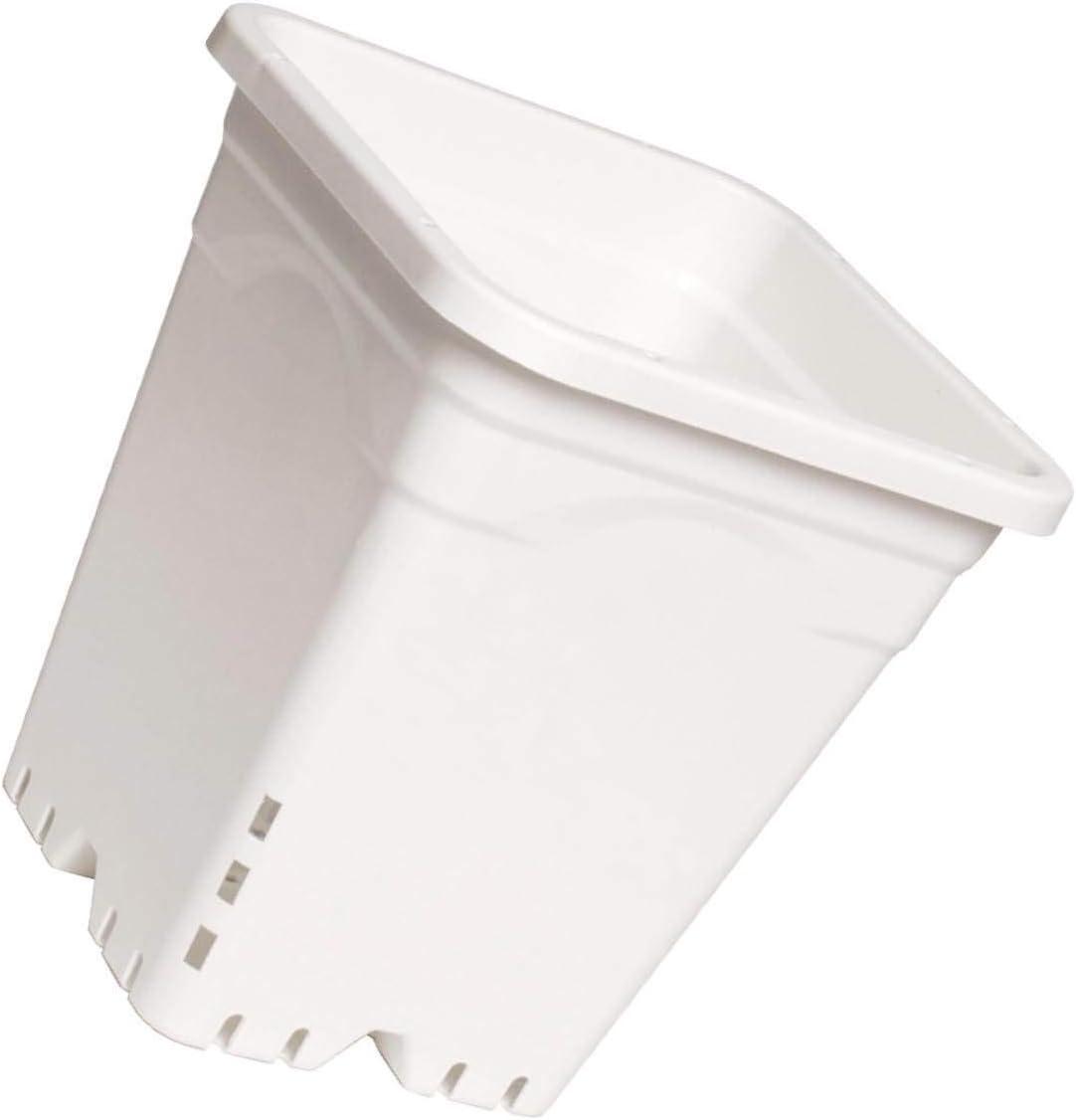 Active Aqua HG9X9SW 9"x9" White, 10" Tall, Pack of 24 Square Pot, 9"