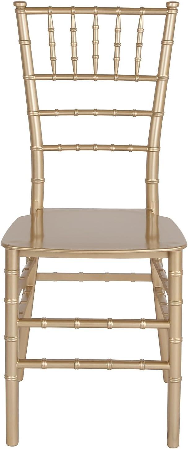 Elegant Gold Resin Chiavari Stackable Chair for Events