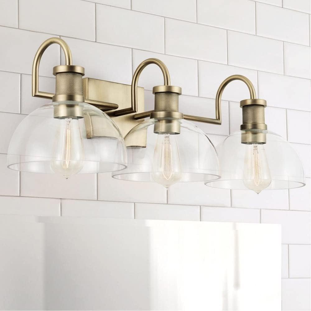 Capital Lighting Cassidy 3 - Light Vanity in  Aged Brass