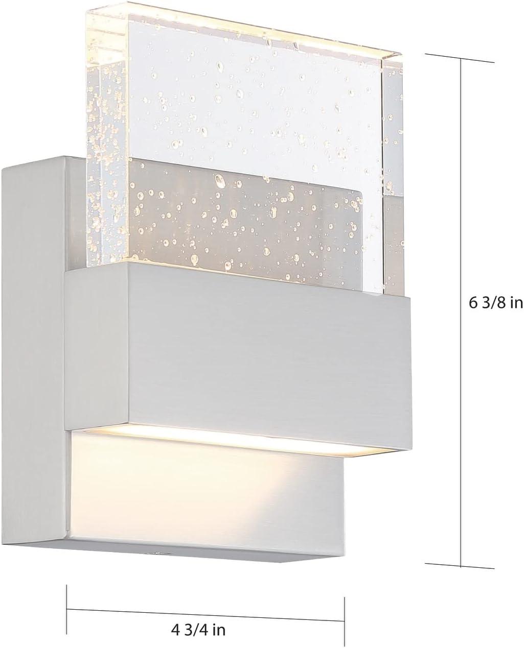 Nuvo Lighting 62/1501 Ellusion 6" Tall Led Bathroom Sconce - Nickel