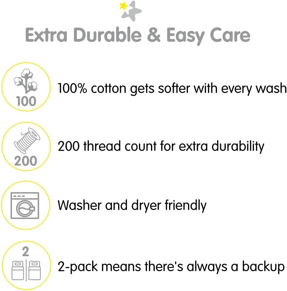 BreathableBaby Cotton Percale Pillowcase, For 13" x 18"/33 x 46 cm Toddler Pillow, Whales (2-Pack)