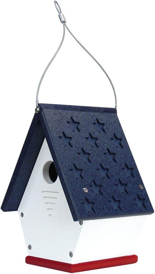 JCs Wildlife Recycled Poly Lumber Wren Chateau Birdhouse - Made in the USA - Perfect Garden and Backyard Birdhouse for Wrens, Chickadees, and