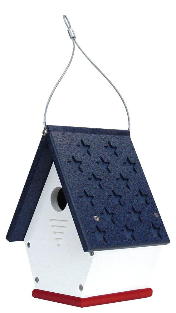 JCs Wildlife Recycled Poly Lumber Wren Chateau Birdhouse - Made in the USA - Perfect Garden and Backyard Birdhouse for Wrens, Chickadees, and