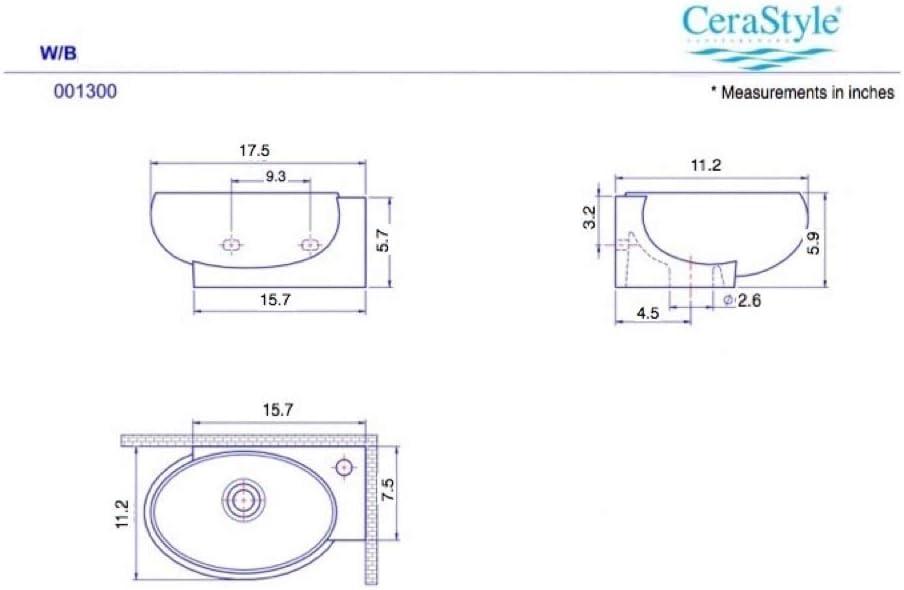 White Ceramic Wall-Mounted Corner Bathroom Sink with Overflow