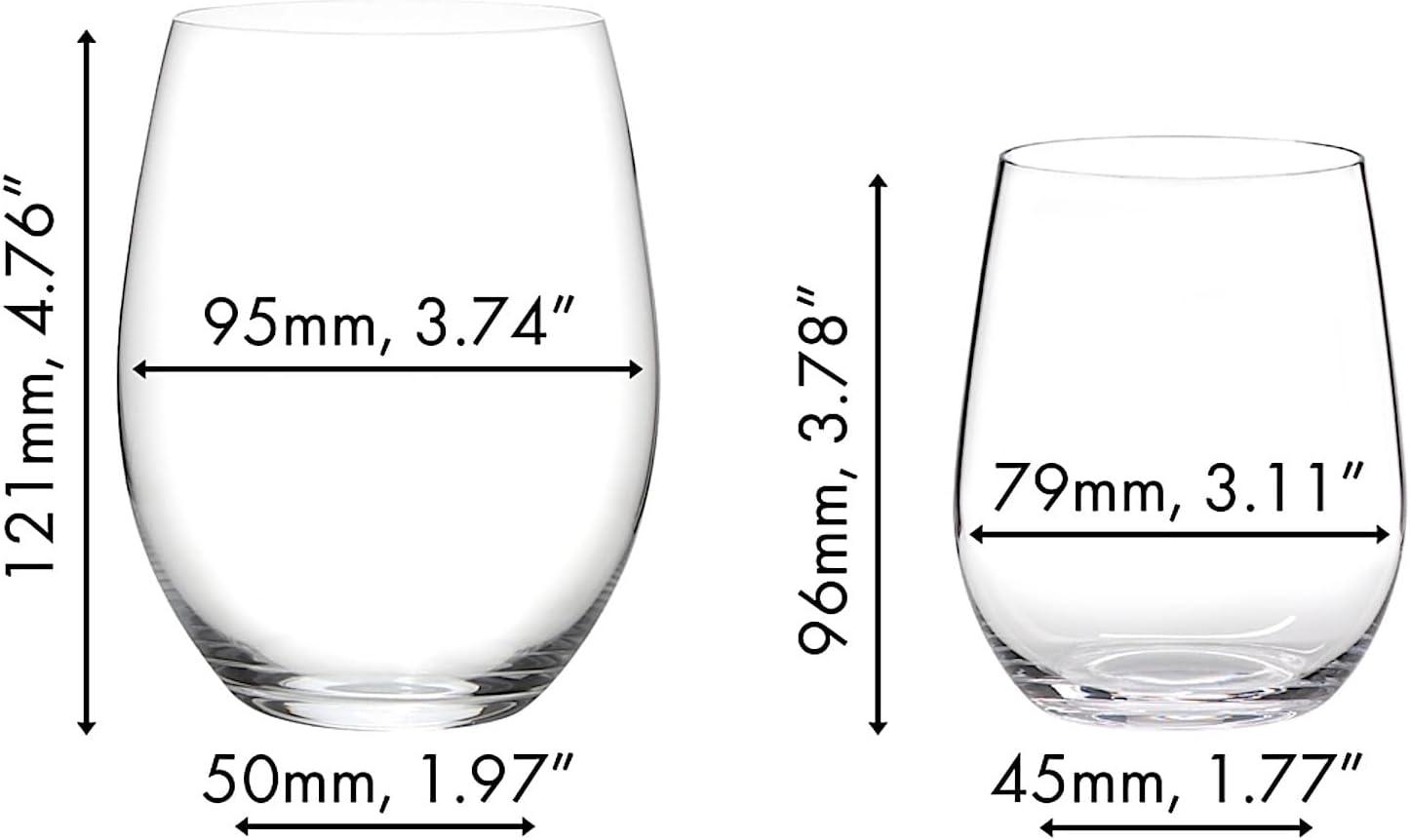 RIEDEL RIEDEL The O Wine Tumbler Cabernet/Viognier Wine Glass (Pay 6 Get 8) (Set of 8)
