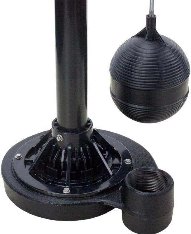 Zoeller 4009949 0.5 HP 3900 GPH Cast Iron Vertical Float Switch AC Bottom Suction Pedestal Sump Pump