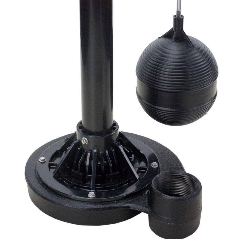 Rugged 1/2 HP Cast Iron Pedestal Sump Pump with Vertical Float Switch