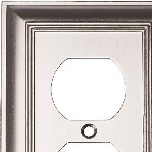 Cosgrove Satin Nickel Single Duplex Wall Plate