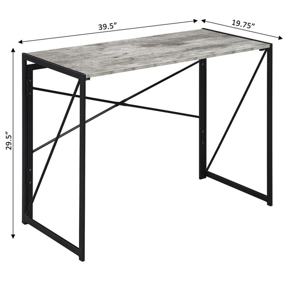 Convenience Concepts 29.50 inches Tall Xtra Folding Desk, Faux Birch/Black, All ages