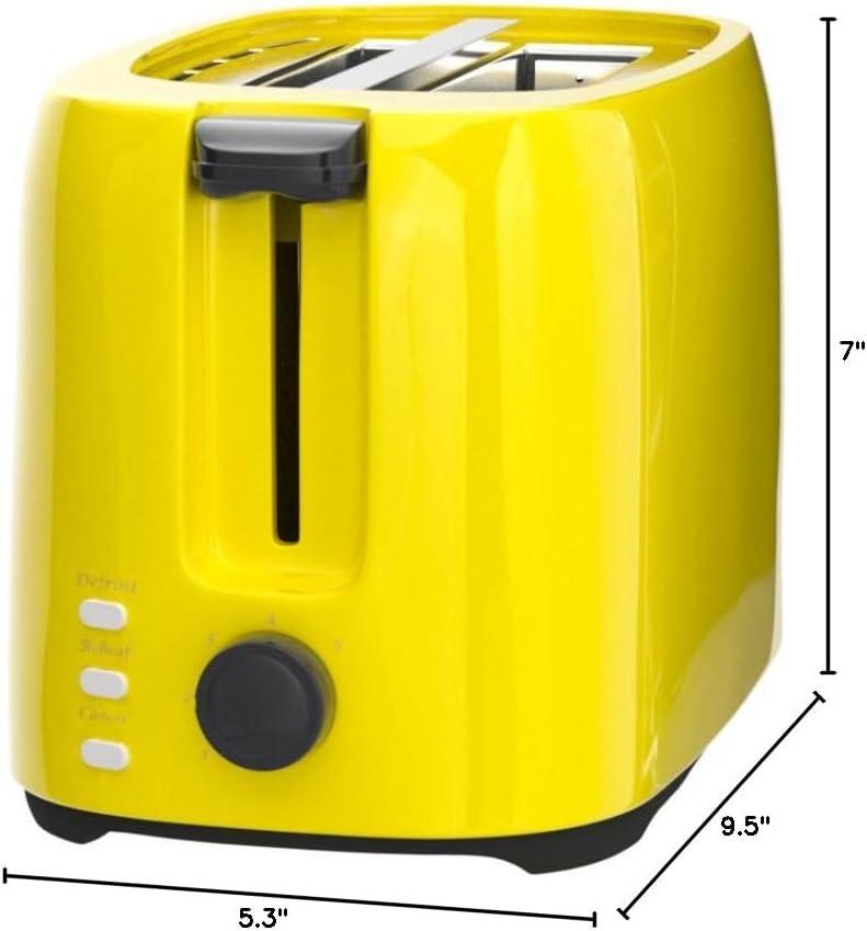 JADOOG 2 Slice Toaster, 1.3 Inches Wide Slot Bagel Toaster With 7 Shade Settings And Double Side Baking