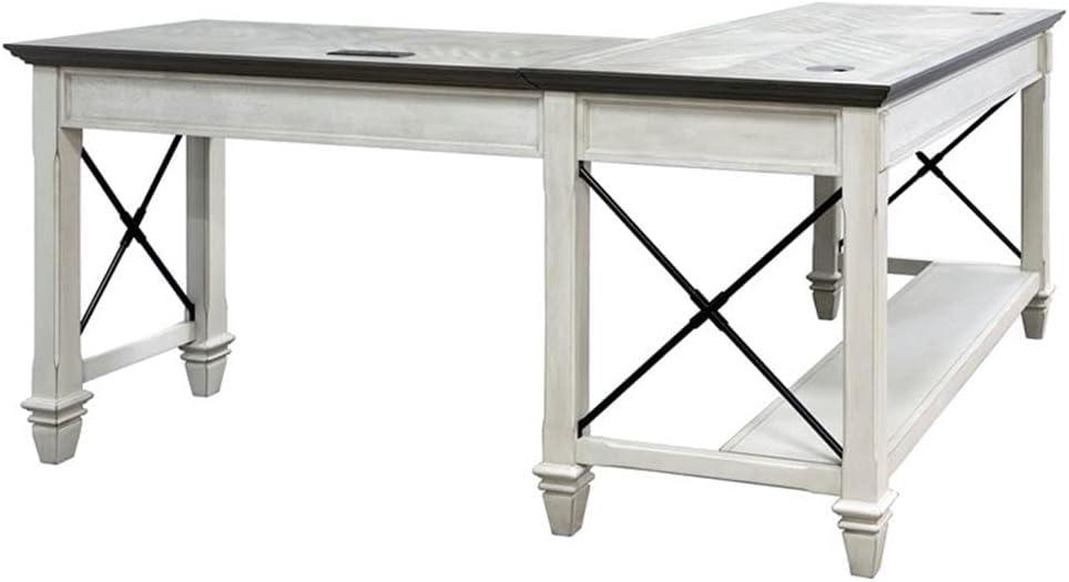 Martin Furniture Open L-Desk, White