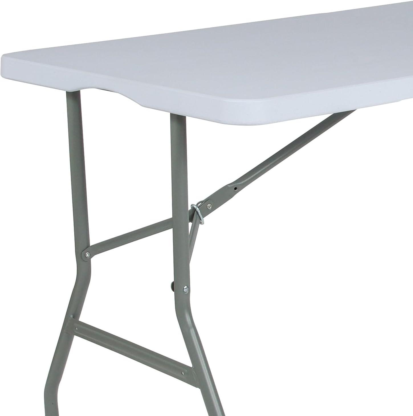 Flash Furniture Parker 4.97-Foot Bi-Fold Plastic Folding Table with Handle - Event Table