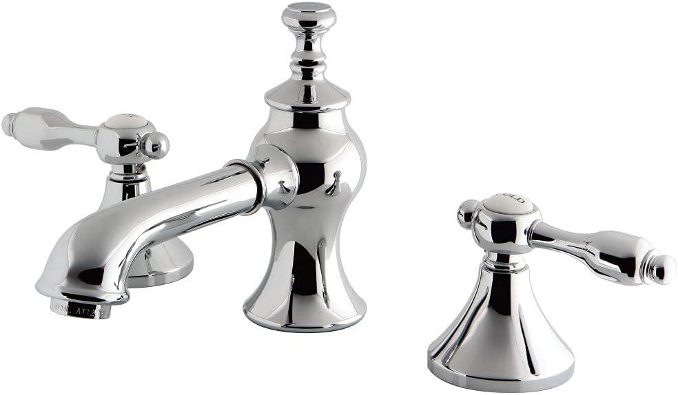 Tudor Elegance 8'' Polished Chrome Widespread Bathroom Faucet