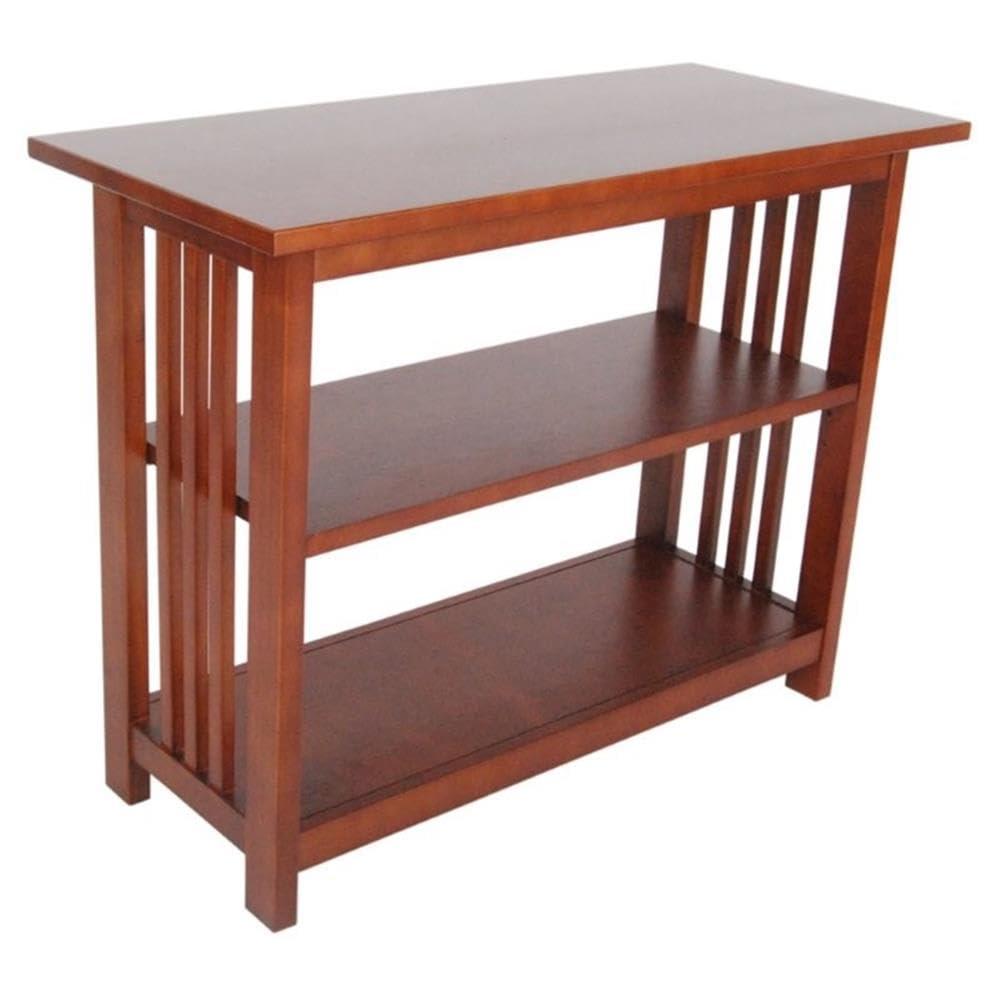 24" 2-shelf Bookshelf Wood Cherry - Alaterre Furniture: Mid-Century Modern, Stained Finish, Fixed Shelves