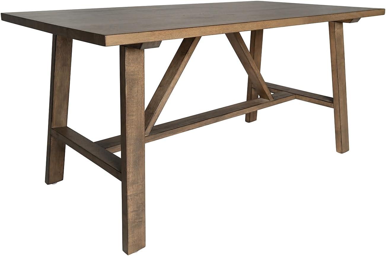 Flash Furniture Eli Solid Wood Farmhouse Coffee Table, Trestle Style Accent Table