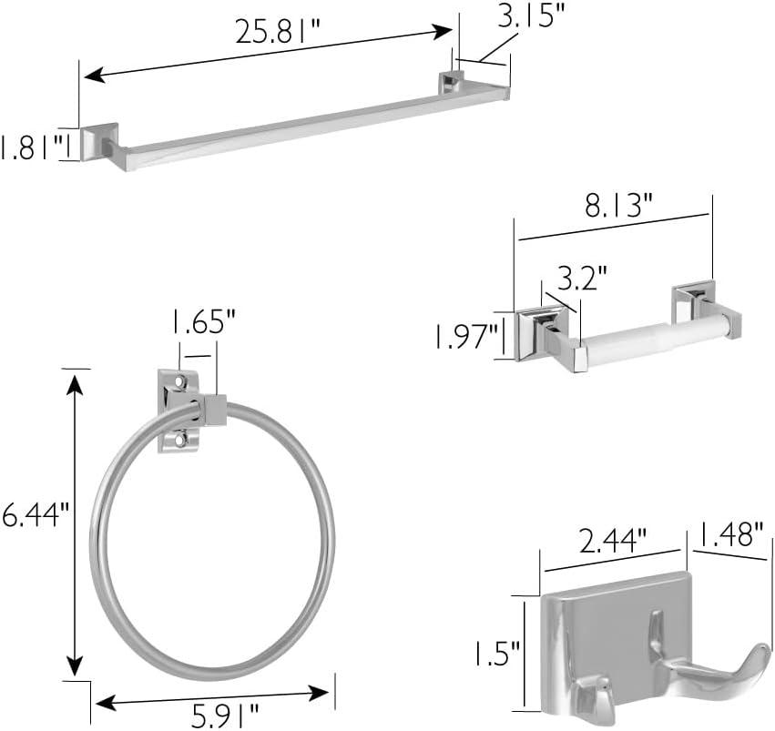 4pc Millbridge Bathroom Accessory Kit - Design House