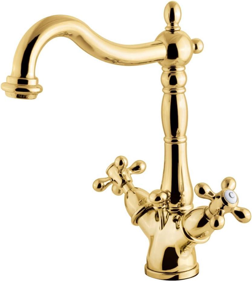 Heritage Mono Deck Bathroom Faucet with Brass Pop-Up Drain