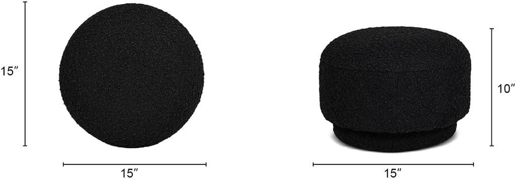 Jennifer Taylor Home Fuji 15" Mushroom Footstool Ottoman