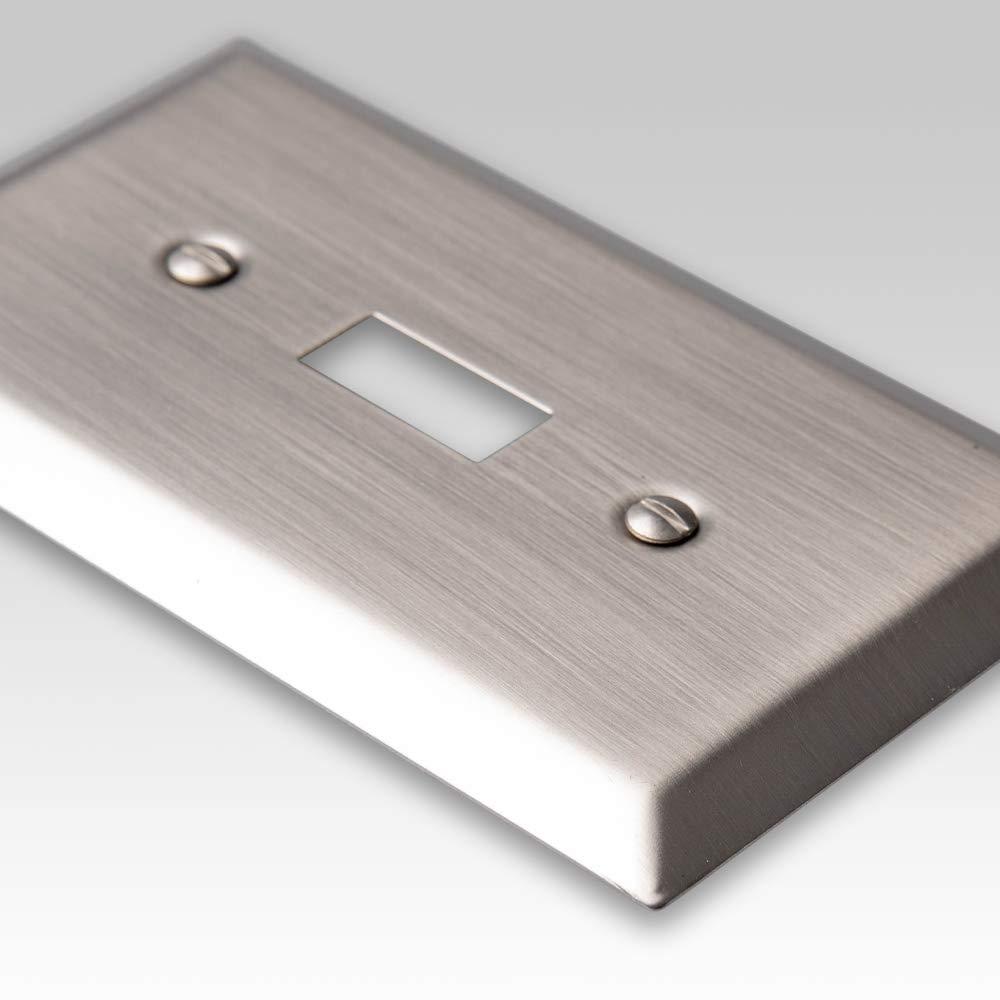 Amerelle Century Brushed Nickel 2 gang Stamped Steel Duplex Wall Plate 1 pk