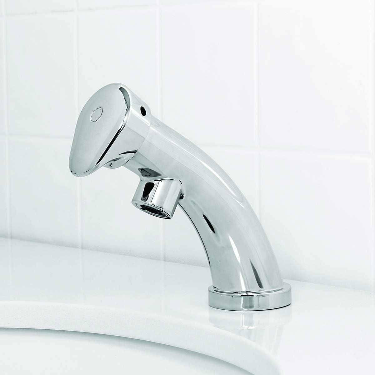 Polished Chrome Easy-Push ADA-Compliant Bathroom Faucet