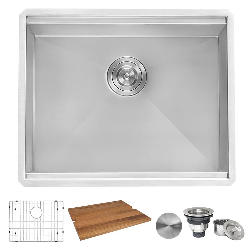 Ruvati RVH8308 Ruvati Workstation Undermount 16 Gauge Stainless Steel Kitchen Sink Single Bowl