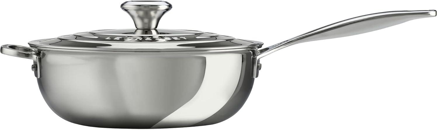 Le Creuset Stainless Steel Saucier Pan with Lid