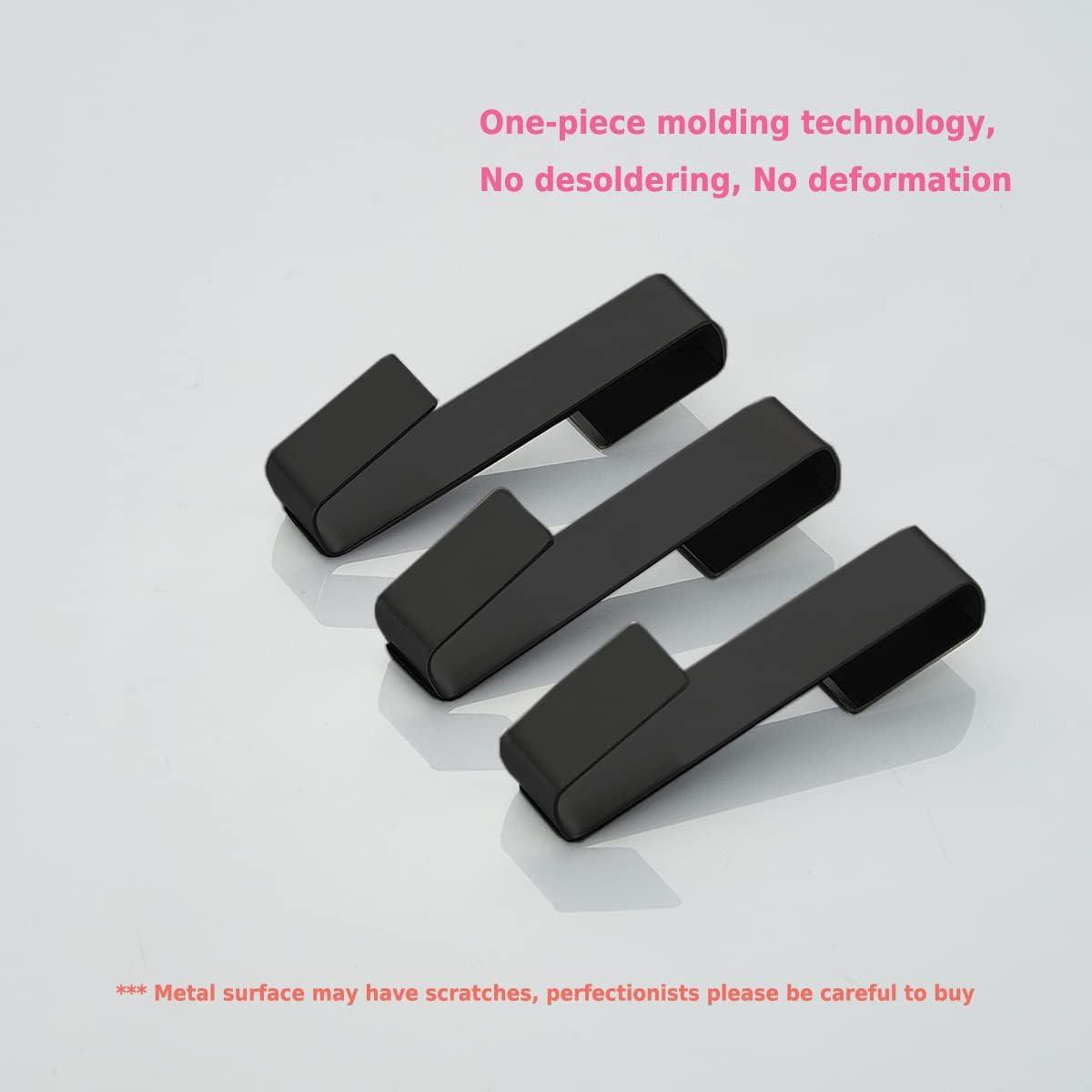 Matte Black Stainless Steel Over Glass Door Hook Set