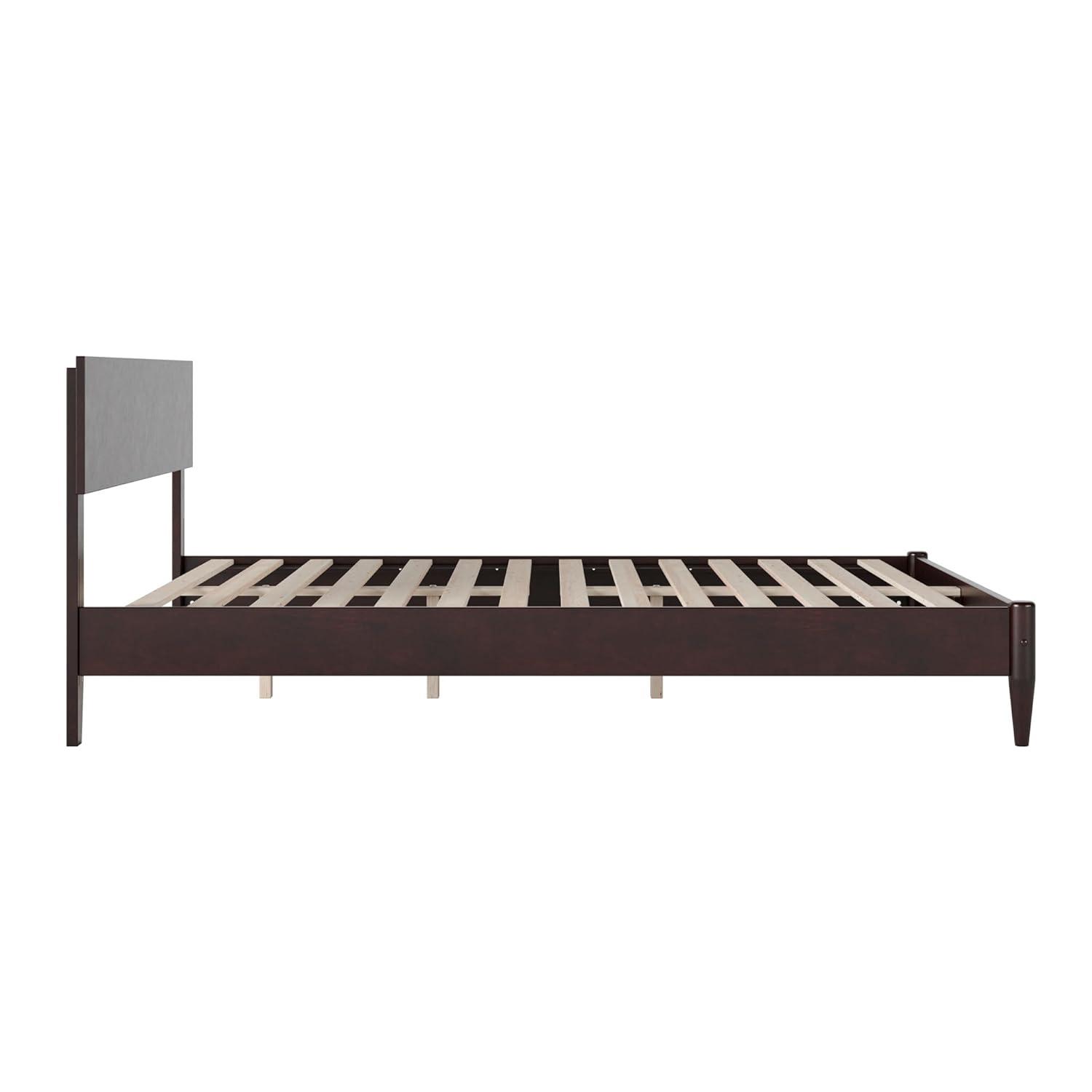 AFI Aria Queen Modern Solid Wood Low Profile Platform Bed, Espresso