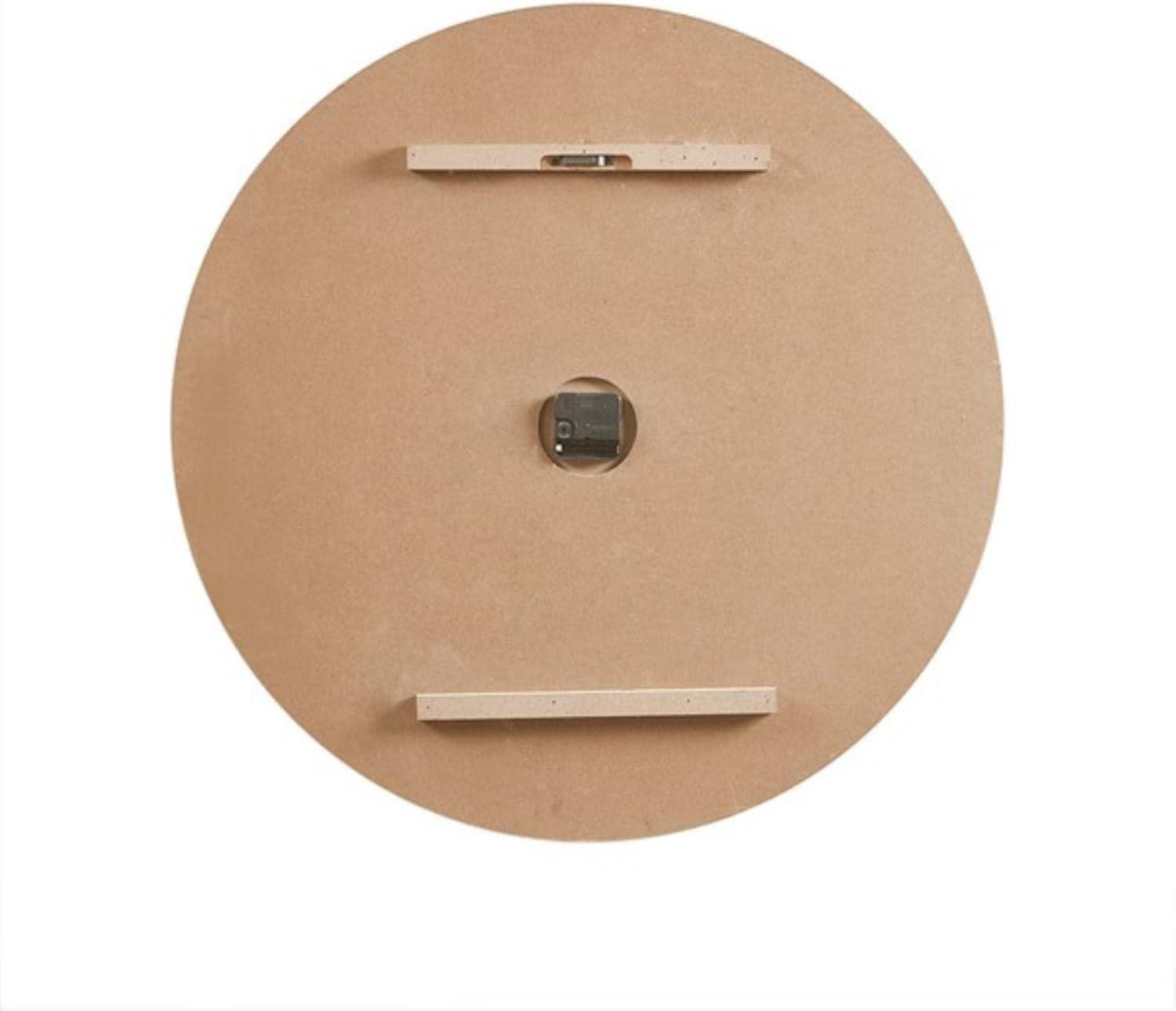 Madison Park Mason Modern MDF Wood and Veneer Wall Clock in Natural