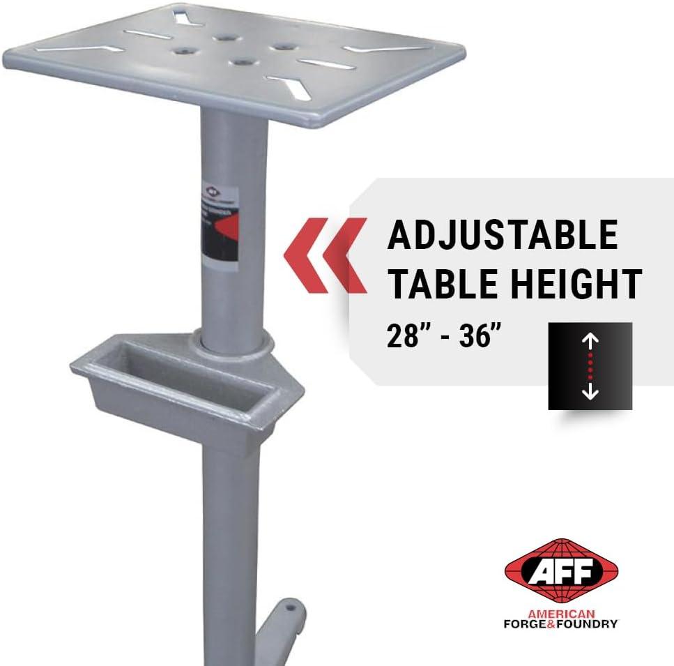 Adjustable Steel Bench Grinder Stand with Cast Iron Base