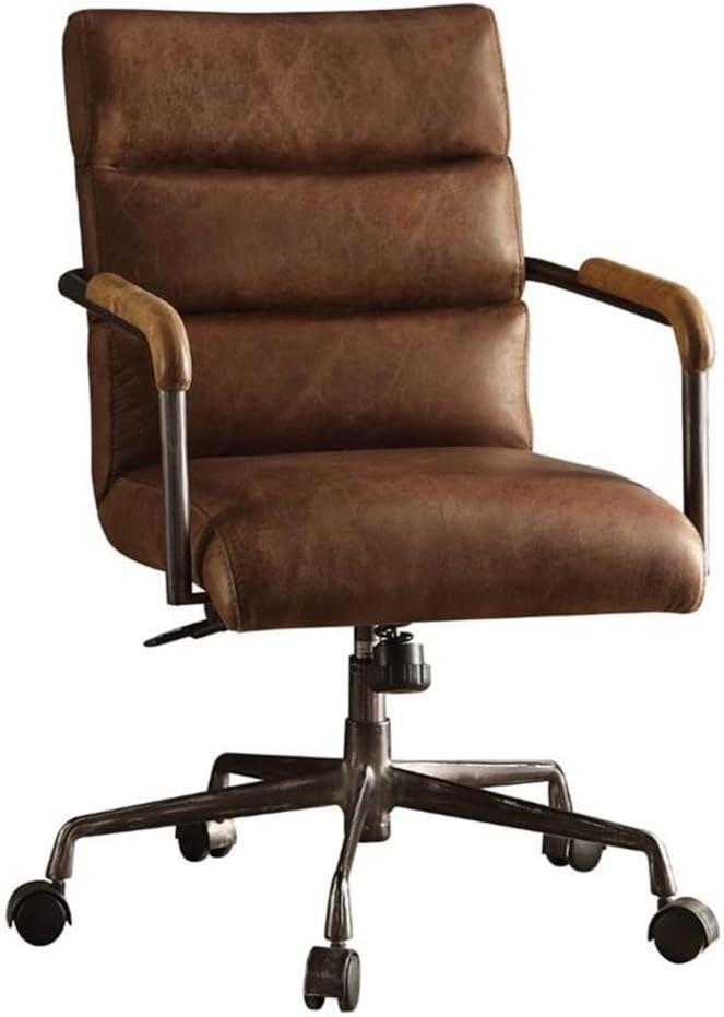 Acme Furniture Harith Office Chair, Retro Brown Leather