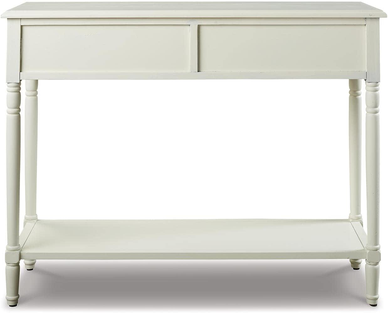 Goverton Sofa and Console Table White - Signature Design by Ashley: Vintage Entryway Storage with Shelves