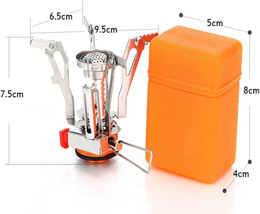 Compact Orange Aluminum Alloy Camping Stove with Piezo Ignition