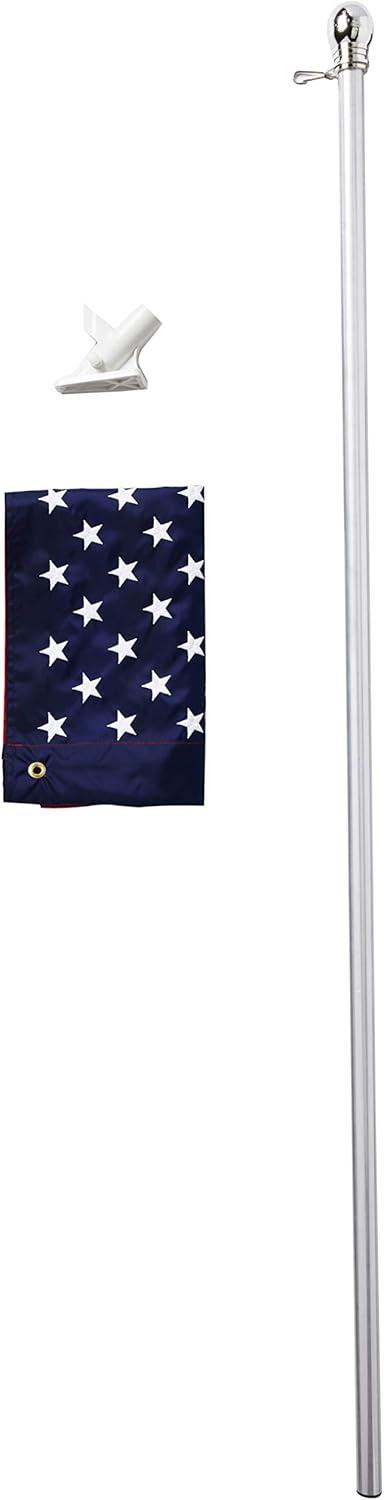 2.5 x 4 Feet American Nylon Flag with Aluminum Pole