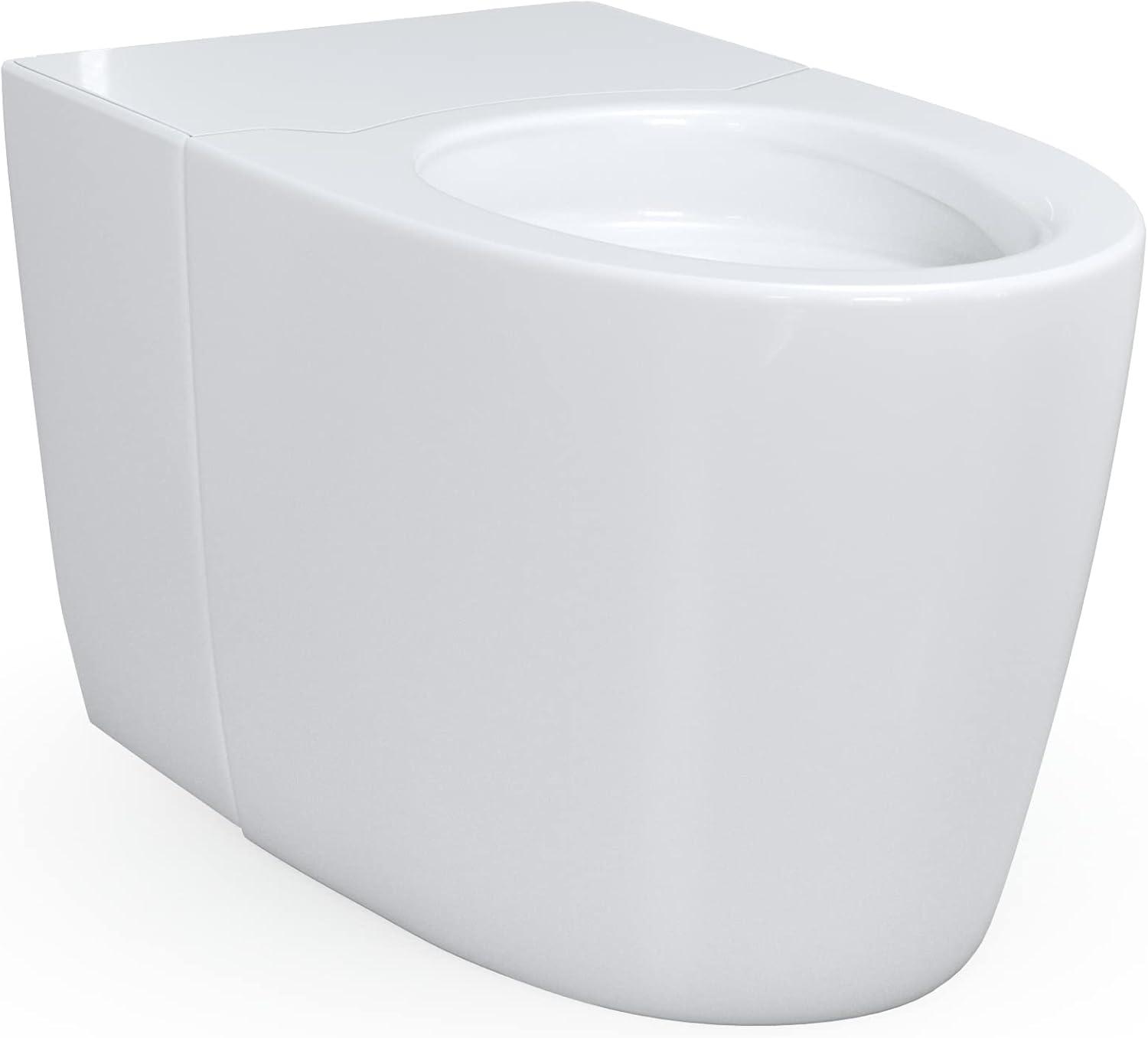 Dual-Flush Elongated One-Piece Toilet Seat (Not) Included