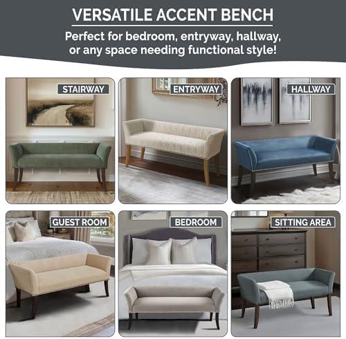 Madera Accent Bench Cream