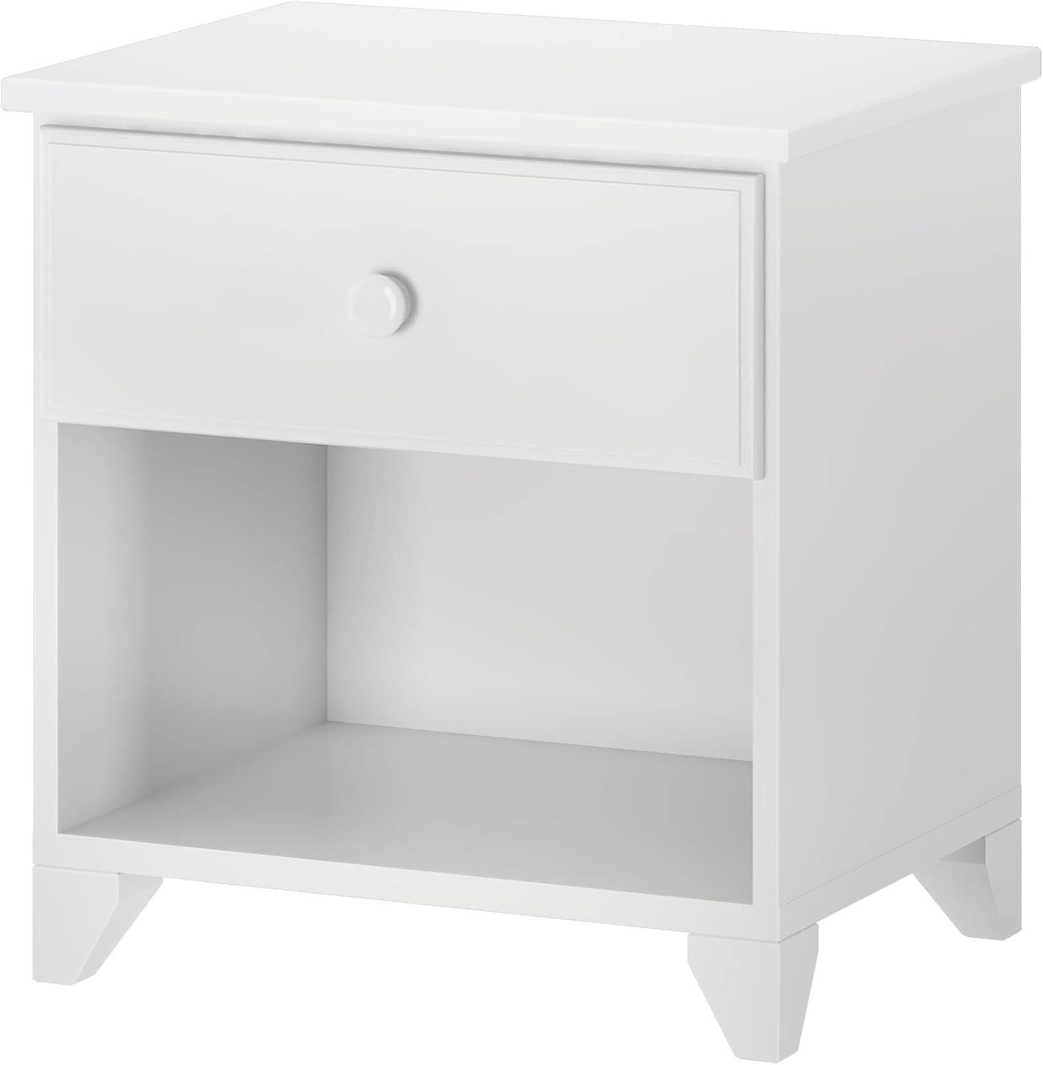 Max & Lily Classic Wood Nightstand with 1 Drawer, Kids Bedside Table/End Table, Small Nightstand for Bedroom