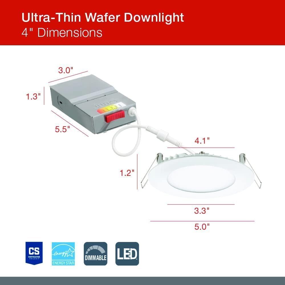 4'' Tunable Color Temperature Dimmable LED Retrofit Recessed Lighting Kit