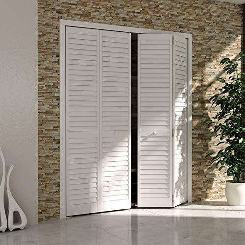 Kimberly Bay Louvered Wood Painted Plantation Bi-Fold Door