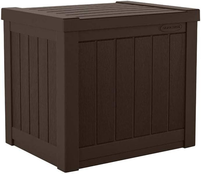 Java Brown 22-Gallon Resin Outdoor Deck Box