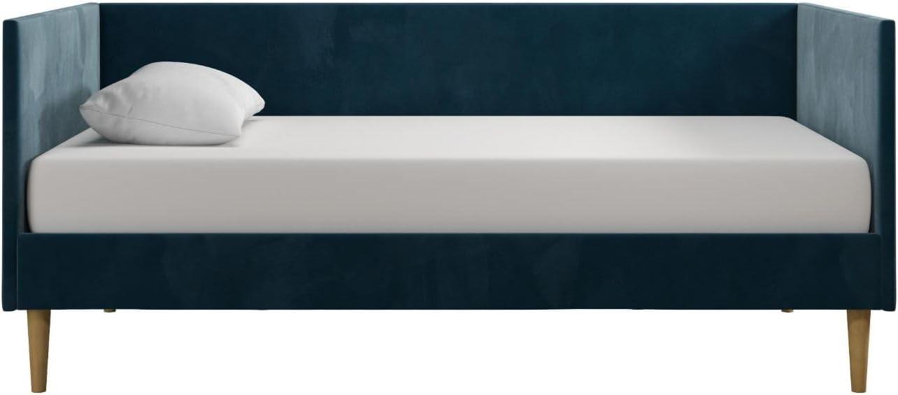DHP Franklin Mid Century Upholstered Daybed, Twin Size, Blue Velvet