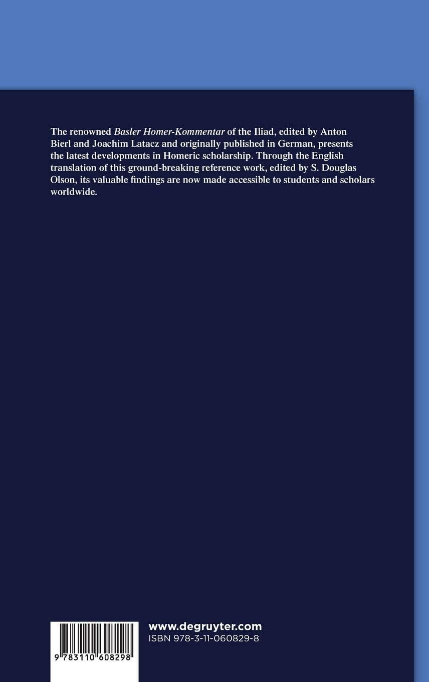 Homer's Iliad Basel Commentary Hardcover Book