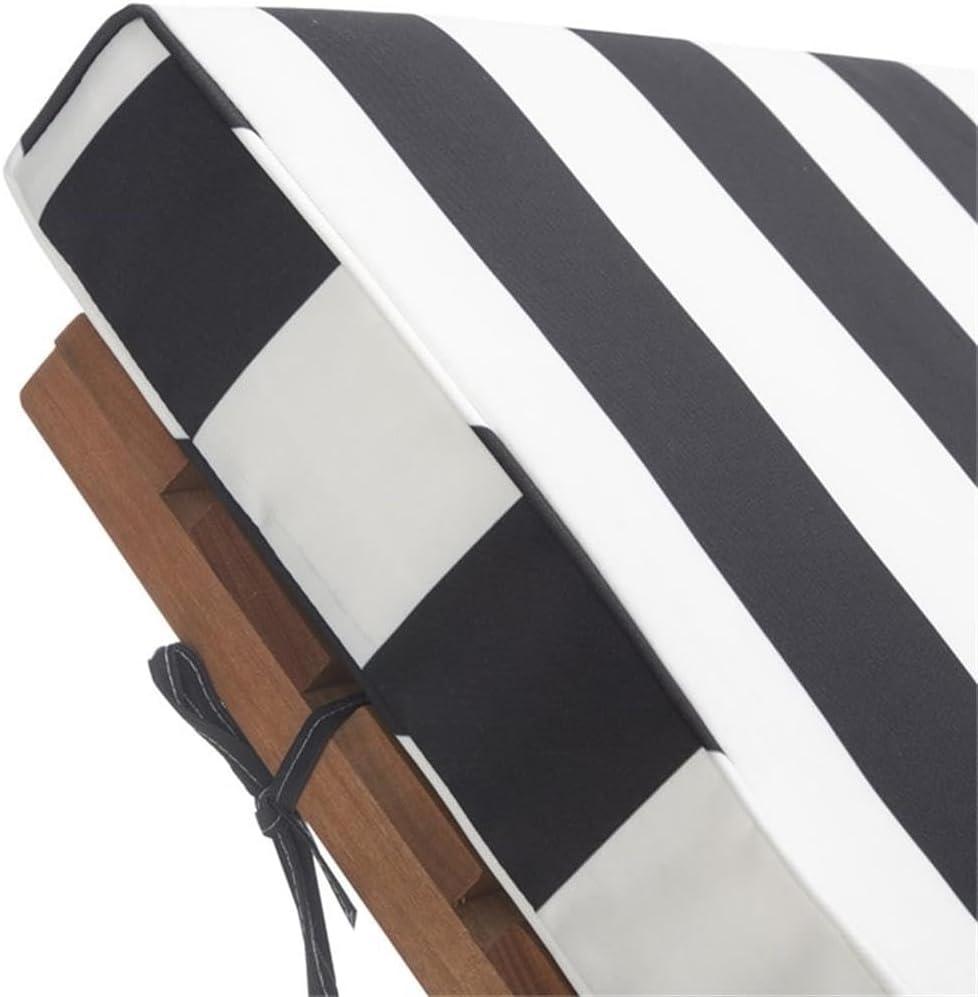 Newport Lounge Chair - Outdoor - PAT7022 - Natural/Black Stripe -Safavieh